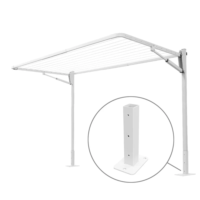 11 Line Folding Above Ground Mount Clothesline - Small/ Med Family - Image 3