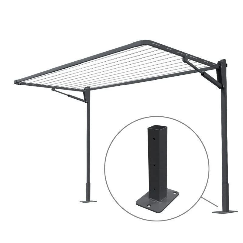 11 Line Folding Above Ground Mount Clothesline - Small/ Med Family - Image 5