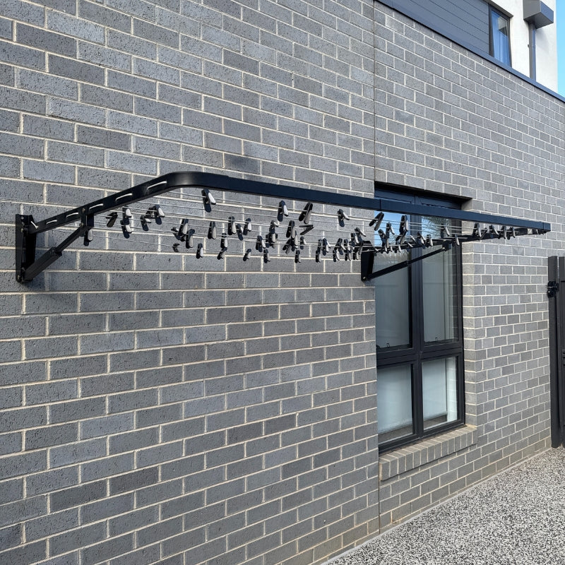 11 Line Folding Wall Mount Clothesline - Small/ Med Family - Image 5