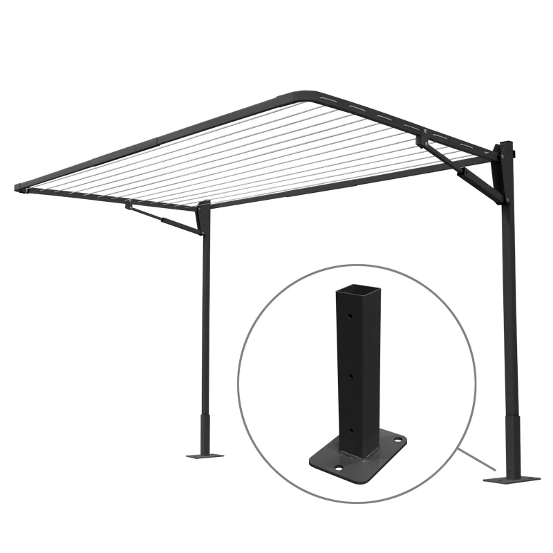 13 Line Folding Above Ground Mount Clothesline - Med/ Large Family - Image 4