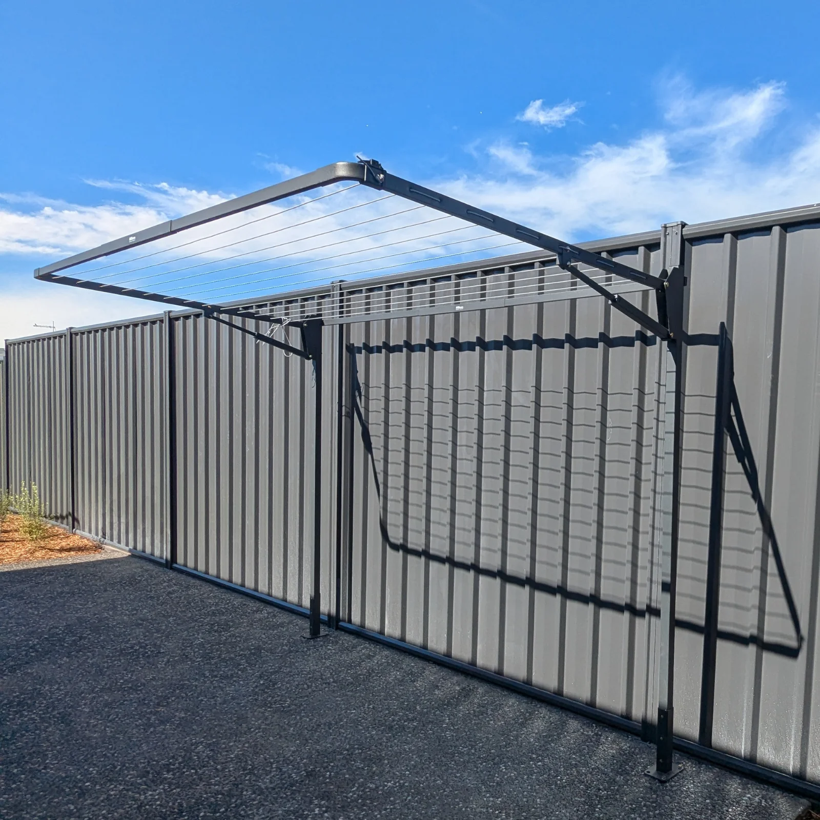 13 Line Folding Above Ground Mount Clothesline - Med/ Large Family - Image 9