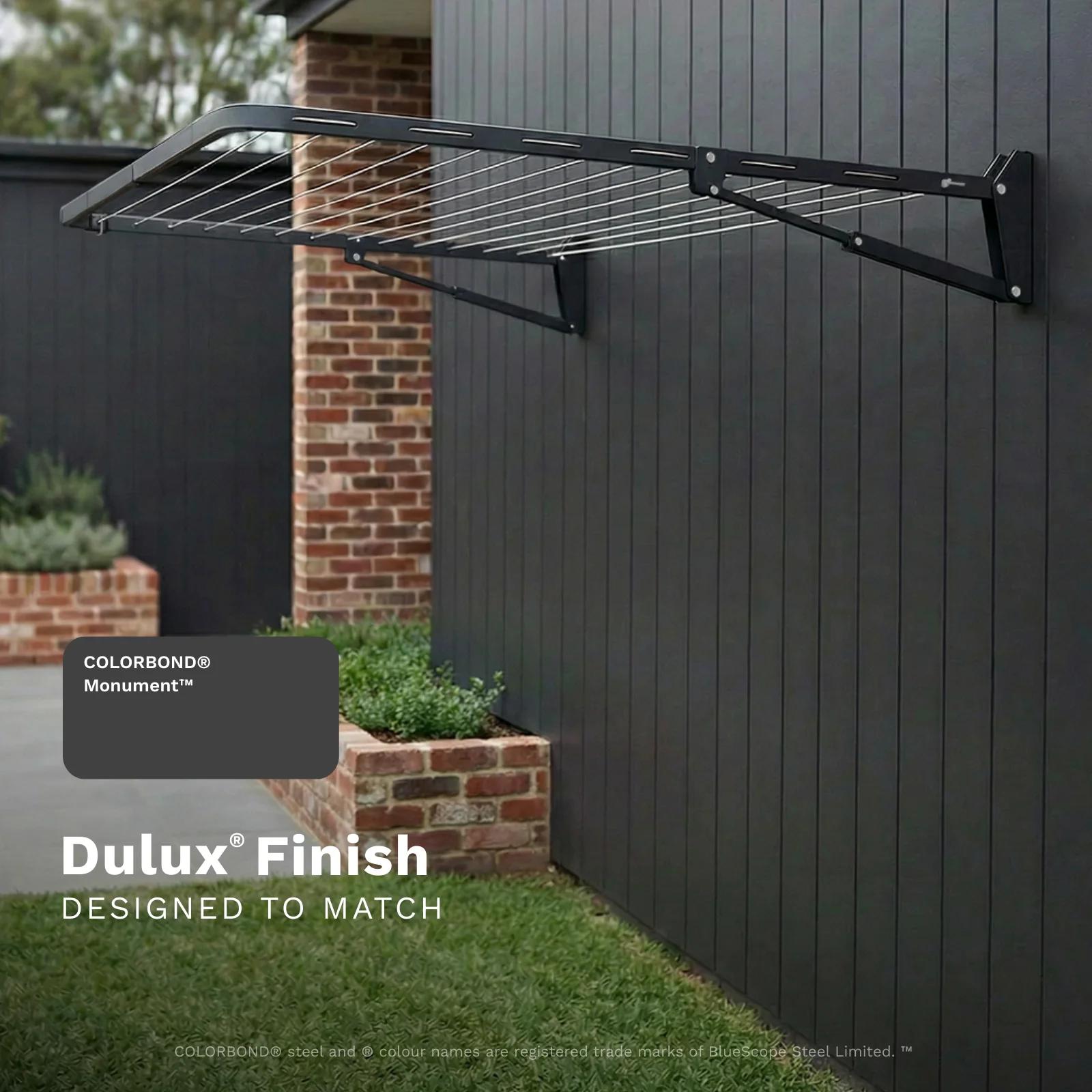 13 Line Folding Wall Mount Clothesline - Med/ Large Family - Image 12