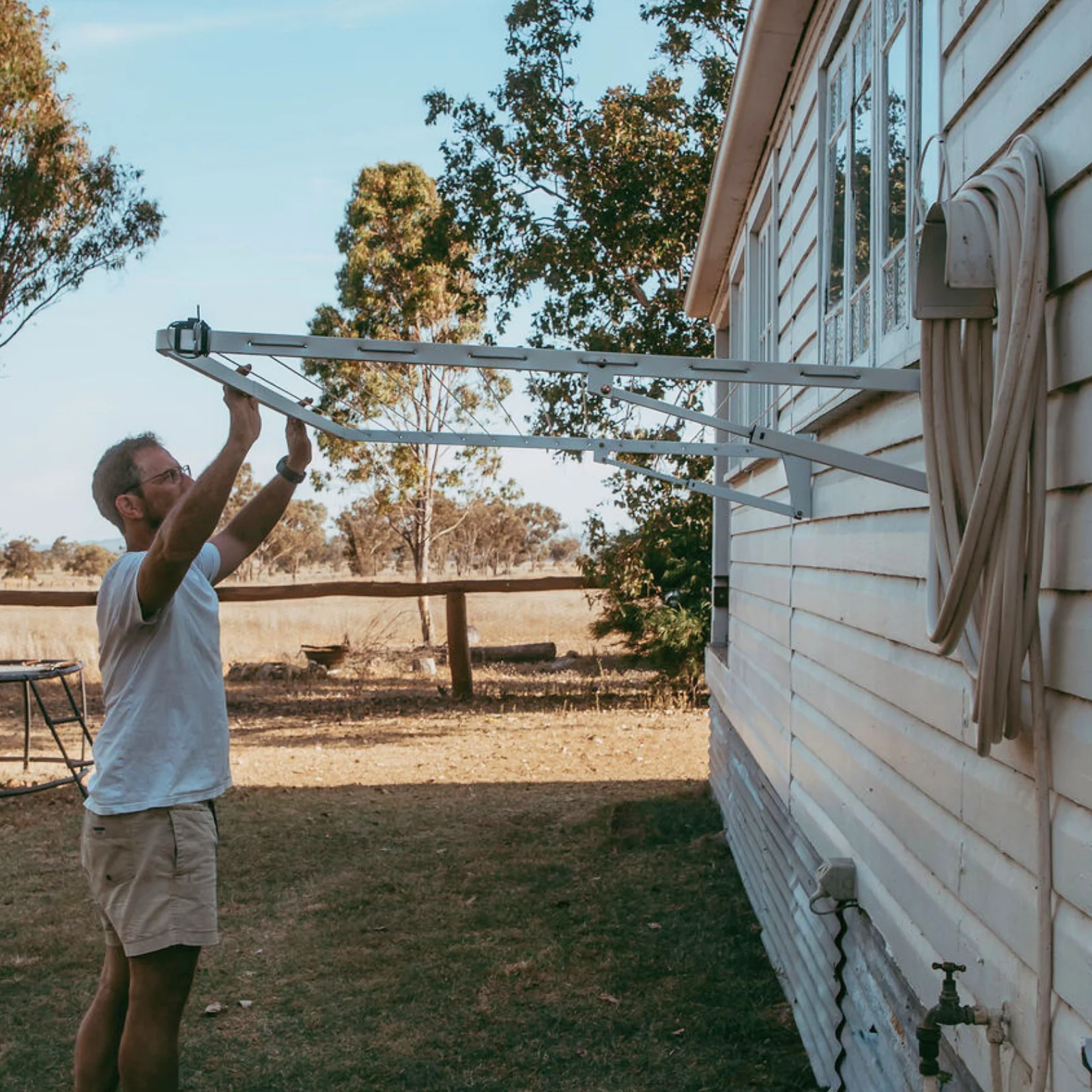 13 Line Folding Wall Mount Clothesline - Med/ Large Family - Image 24