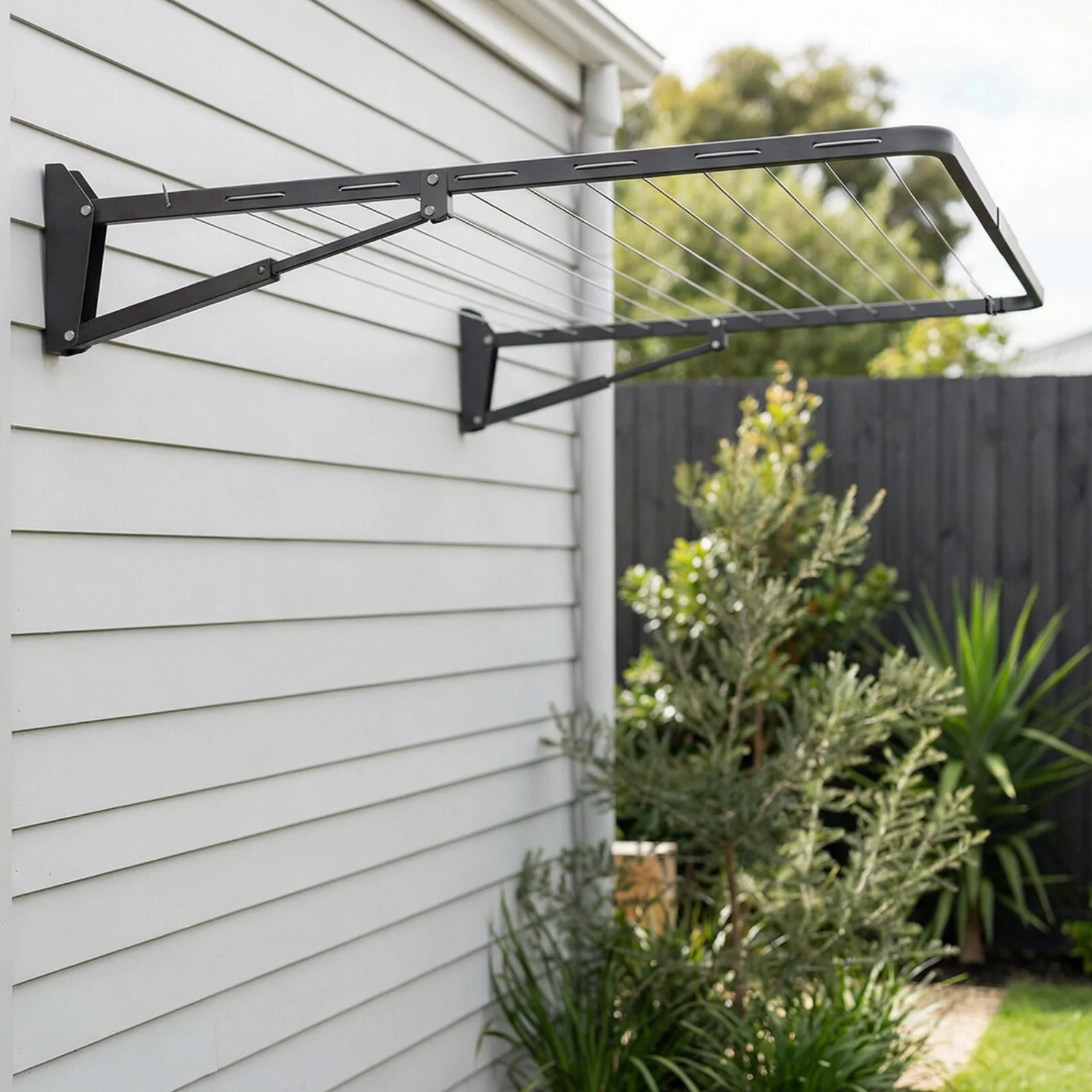 13 Line Folding Wall Mount Clothesline - Med/ Large Family - Image 29