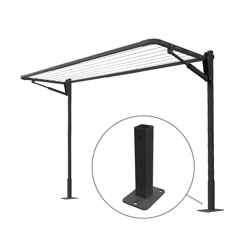 7 Line Folding Above Ground Mount Clothesline - Couples - Image 4