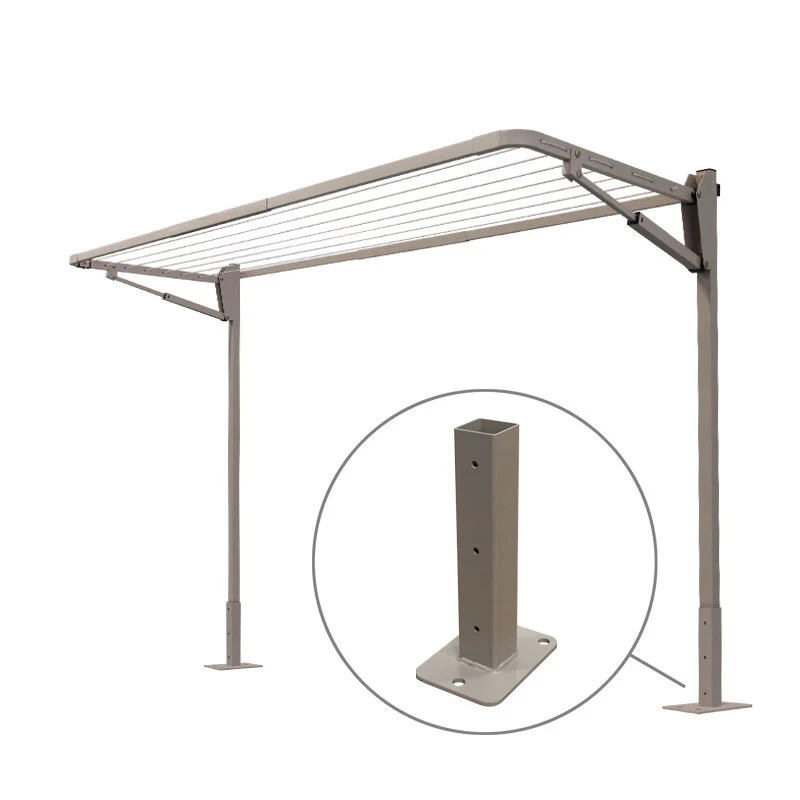 7 Line Folding Above Ground Mount Clothesline - Couples - Image 6