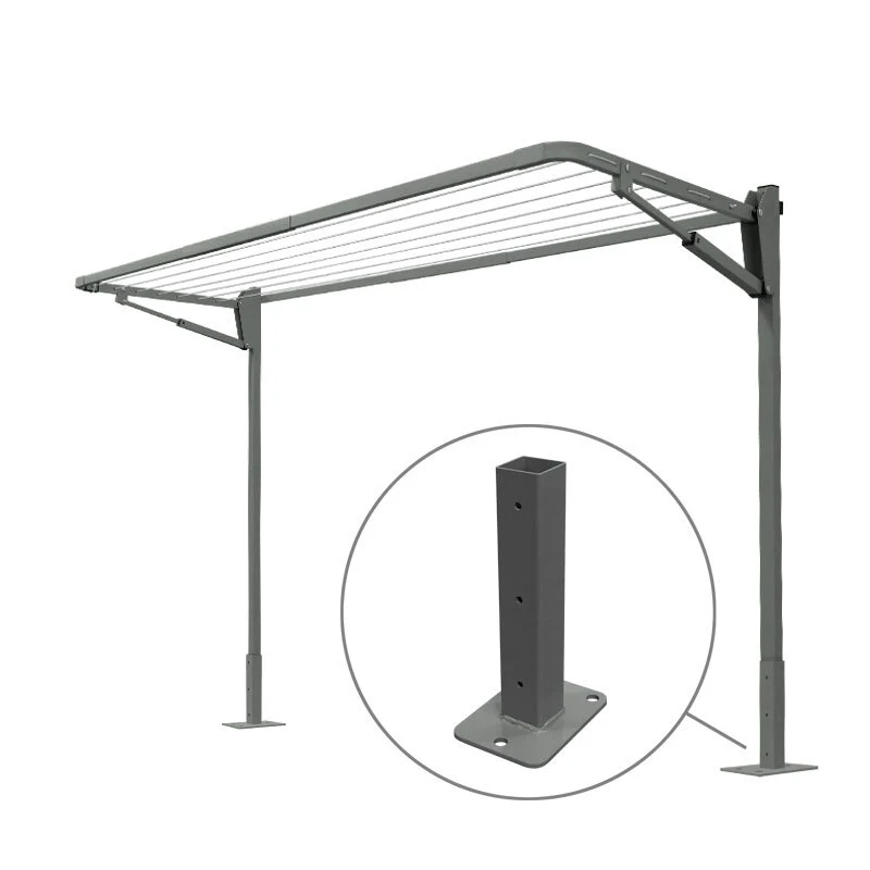 7 Line Folding Above Ground Mount Clothesline - Couples - Image 7