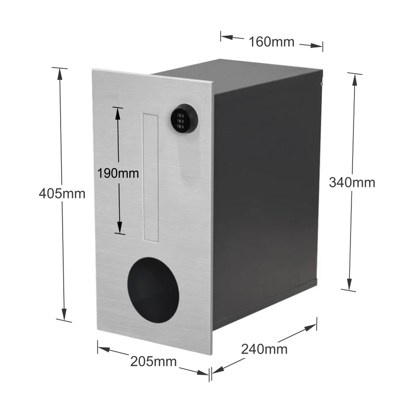 Amalfi Parcel Fence Letterbox - Stainless Steel - Image 4