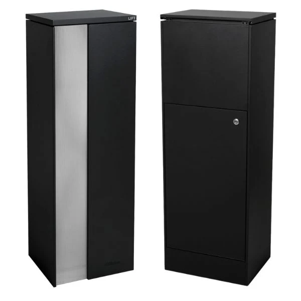 Ascot Parcel Pillar Letterbox - Black - Image 10