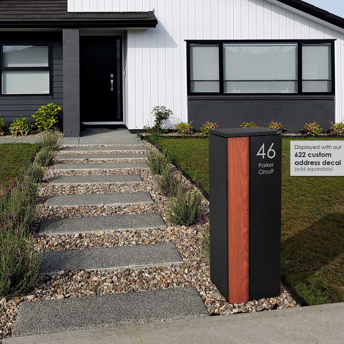 Ascot Parcel Pillar Letterbox - Black - Image 32