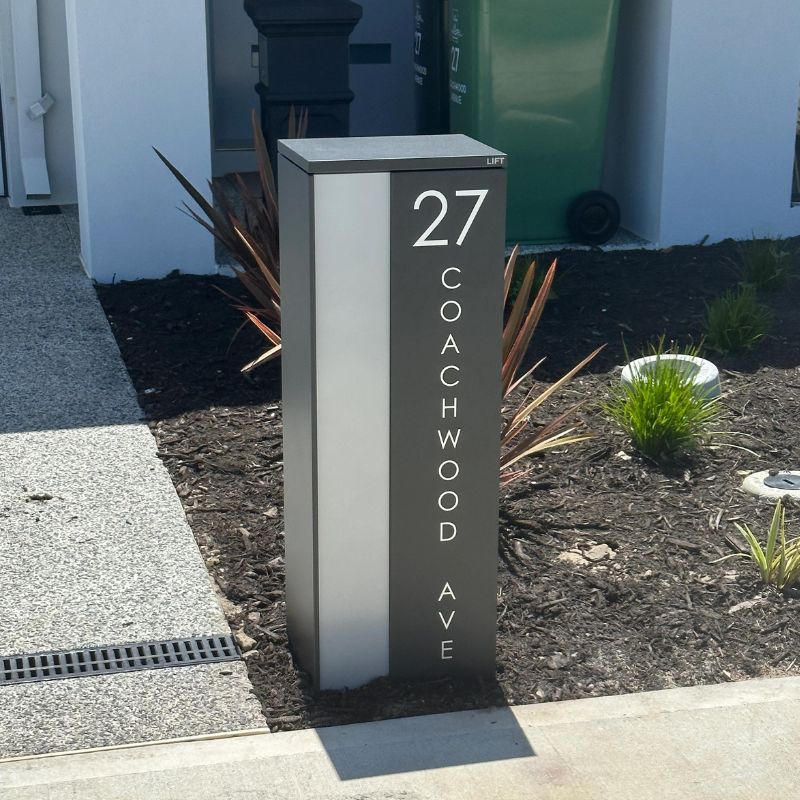 Ascot Parcel Pillar Letterbox - Charcoal - Image 11