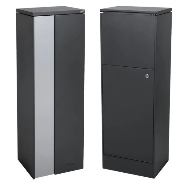 Ascot Parcel Pillar Letterbox - Charcoal - Image 18