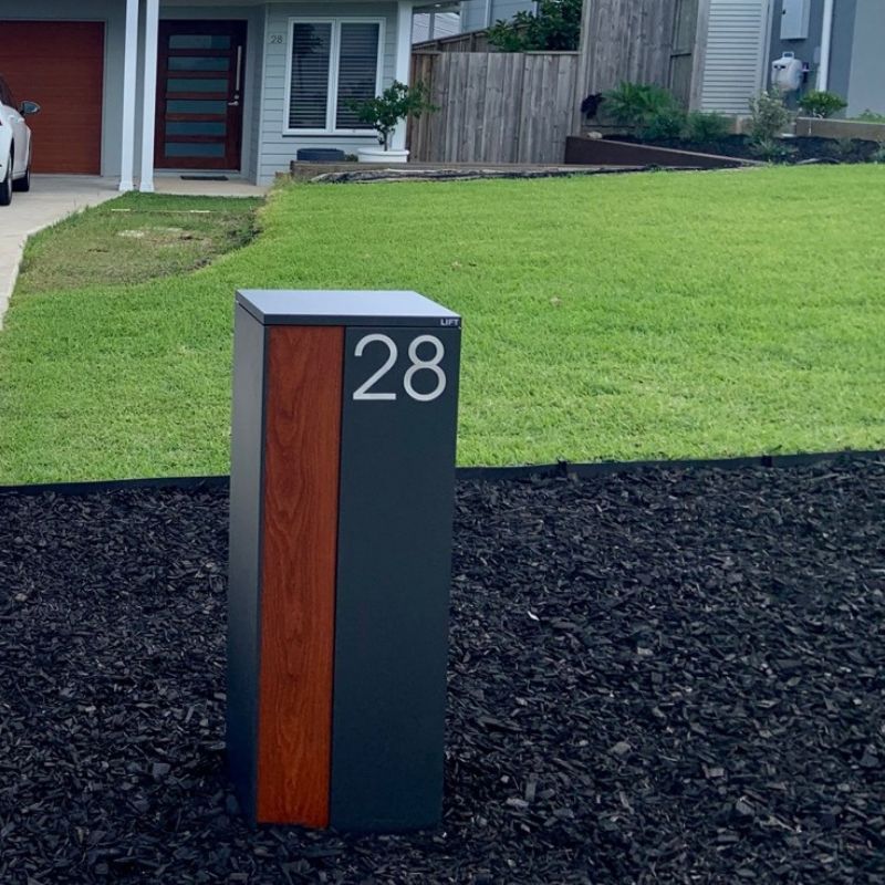 Ascot Parcel Pillar Letterbox - Charcoal - Image 5