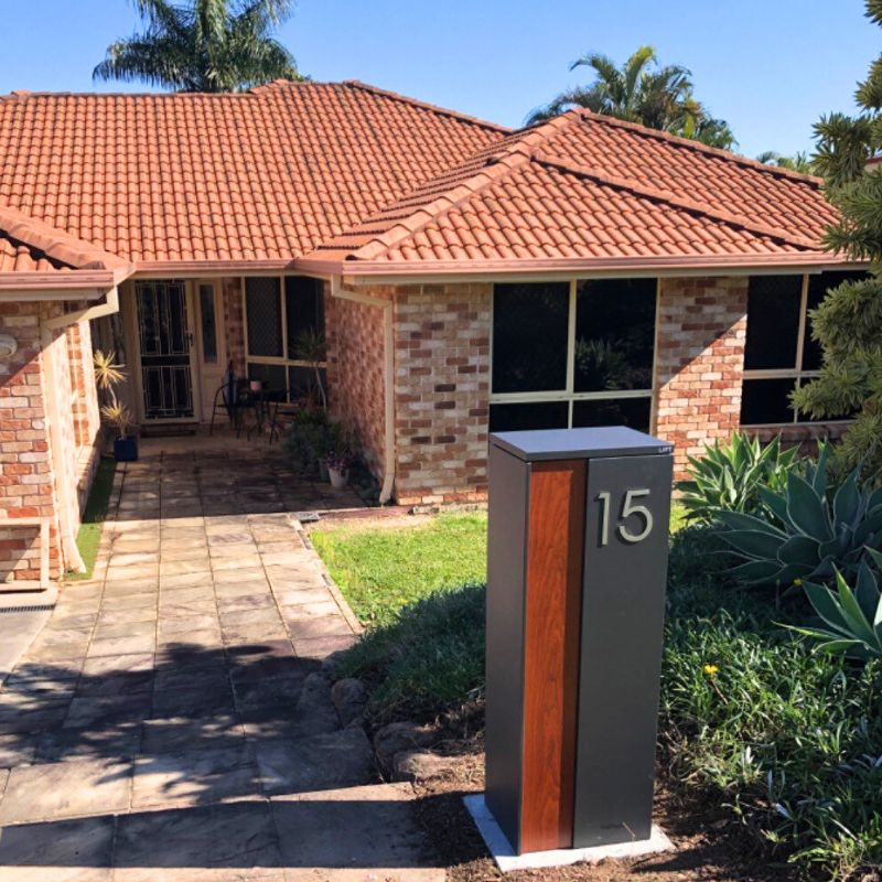 Ascot Parcel Pillar Letterbox - Charcoal - Image 6