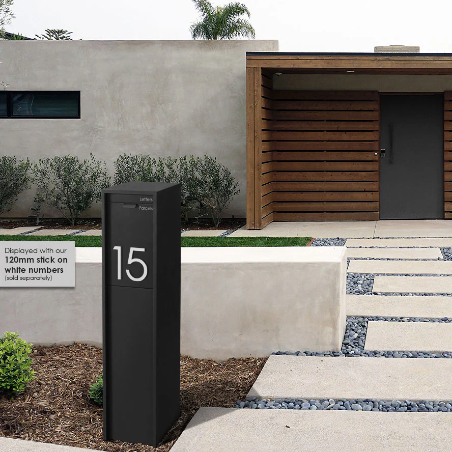 Austin Parcel Pillar Letterbox - Black - Image 13