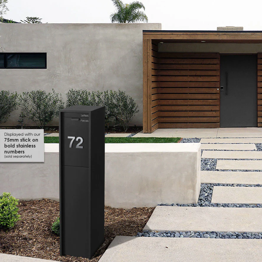 Austin Parcel Pillar Letterbox - Black - Image 15