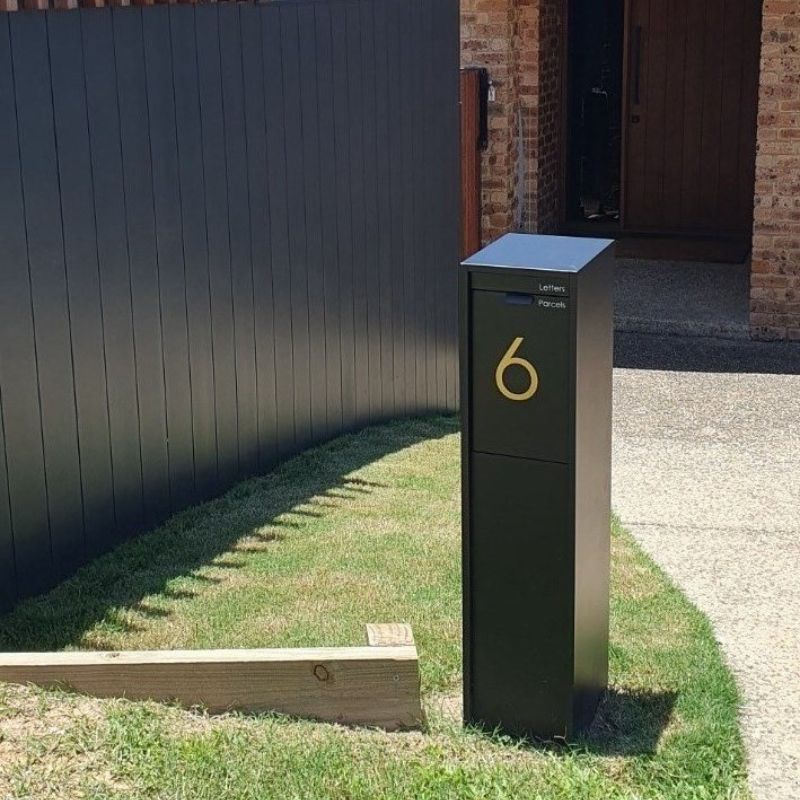 Austin Parcel Pillar Letterbox - Black - Image 4