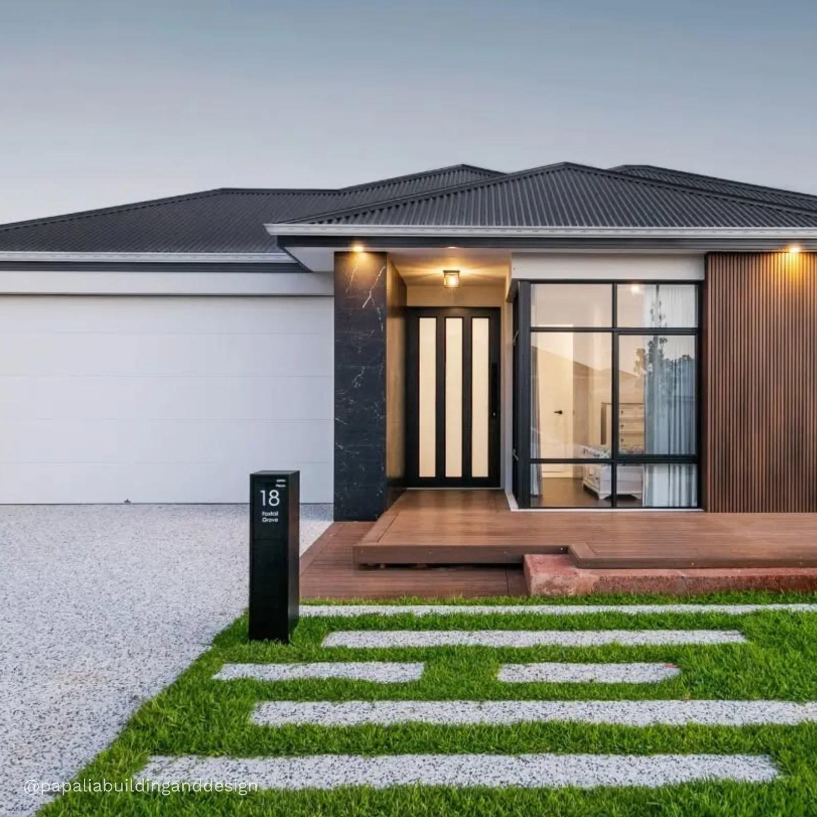 Austin Parcel Pillar Letterbox - Black - Image 5