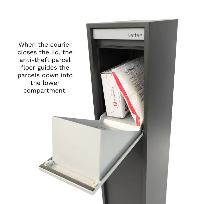 Austin Parcel Pillar Letterbox - Charcoal - Image 22