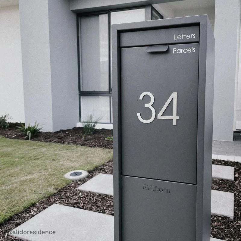 Austin Parcel Pillar Letterbox - Charcoal - Image 3