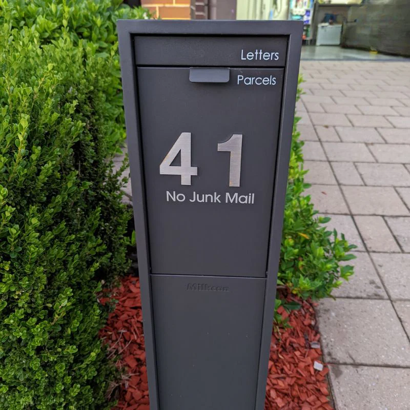 Austin Parcel Pillar Letterbox - Charcoal - Image 5
