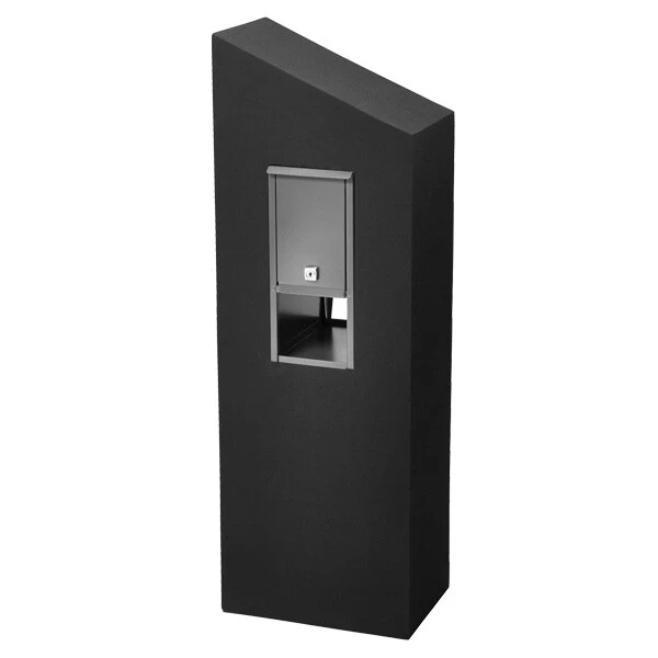 Barcelona Pillar Letterbox - Black - Image 7