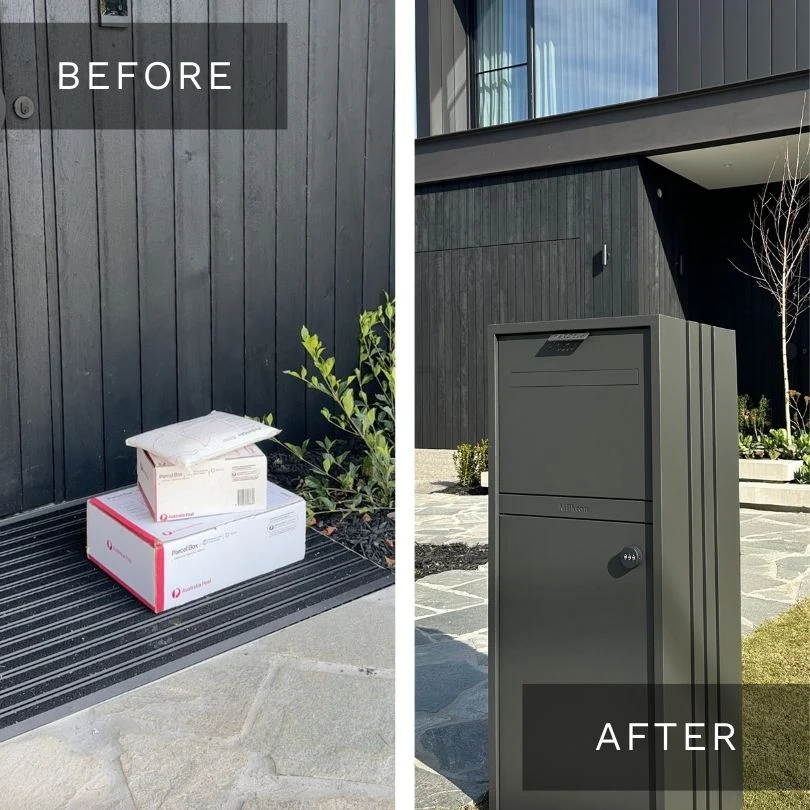 Bondi Parcel Pillar Letterbox - Black - Image 14