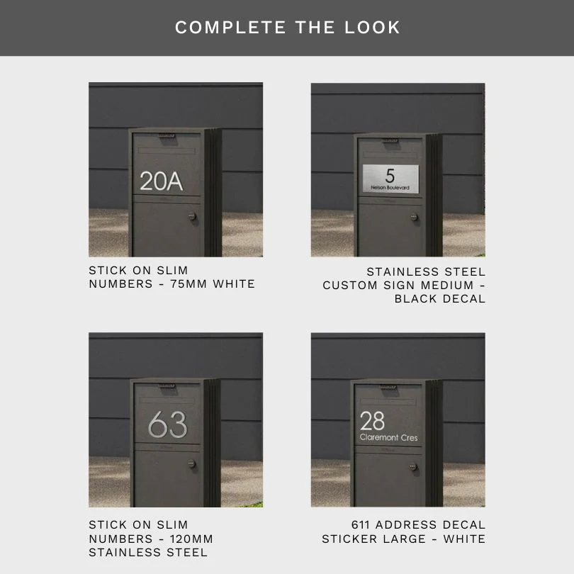 Bondi Parcel Pillar Letterbox - Charcoal - Image 13