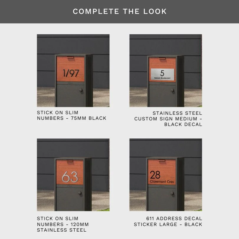 Bondi Parcel Pillar Letterbox - Charcoal - Image 14