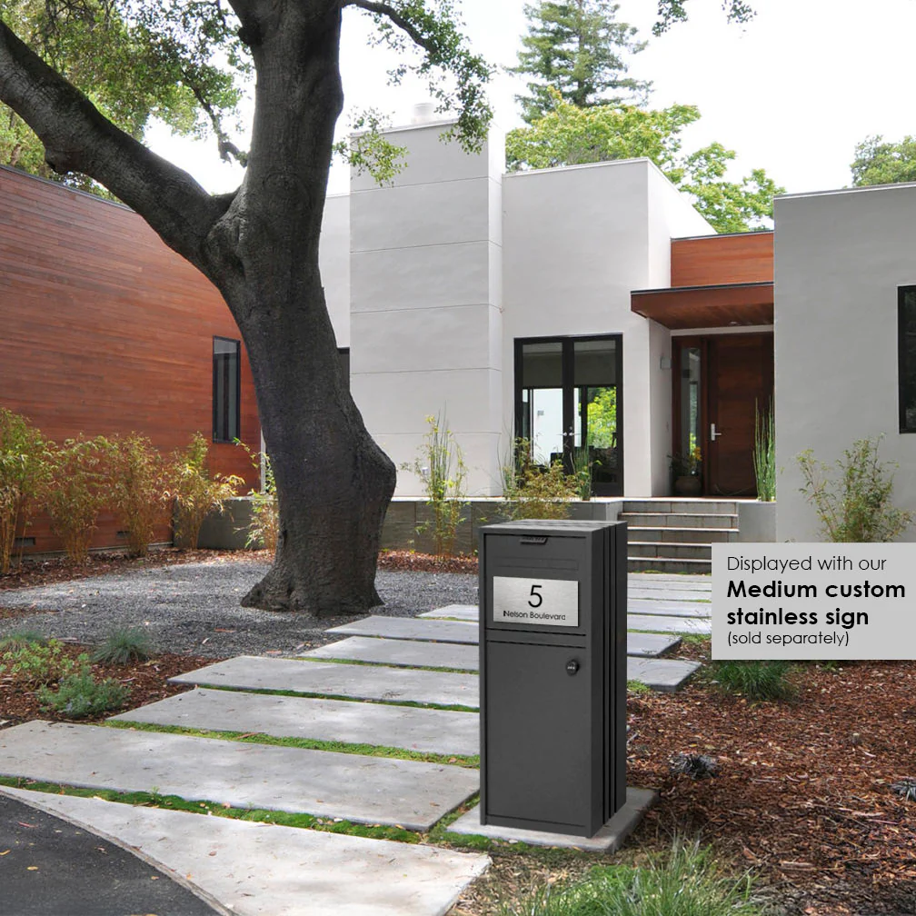 Bondi Parcel Pillar Letterbox - Charcoal - Image 17