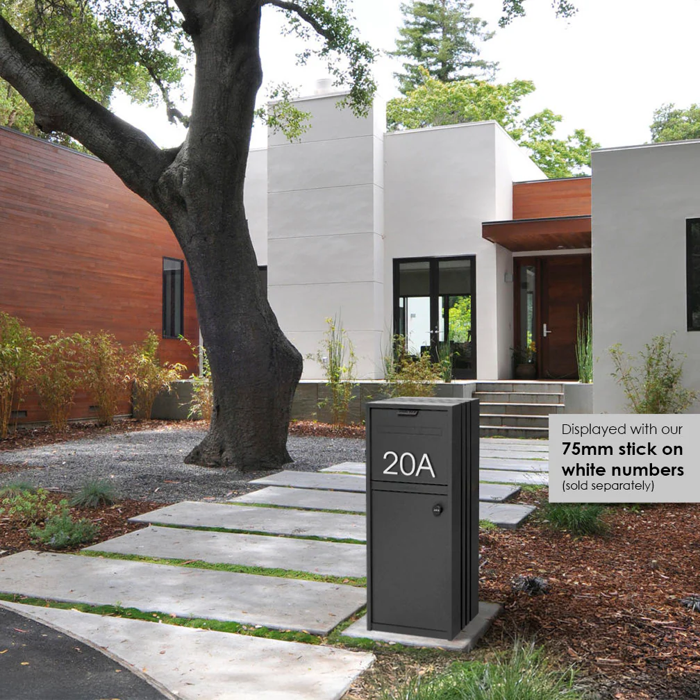 Bondi Parcel Pillar Letterbox - Charcoal - Image 18