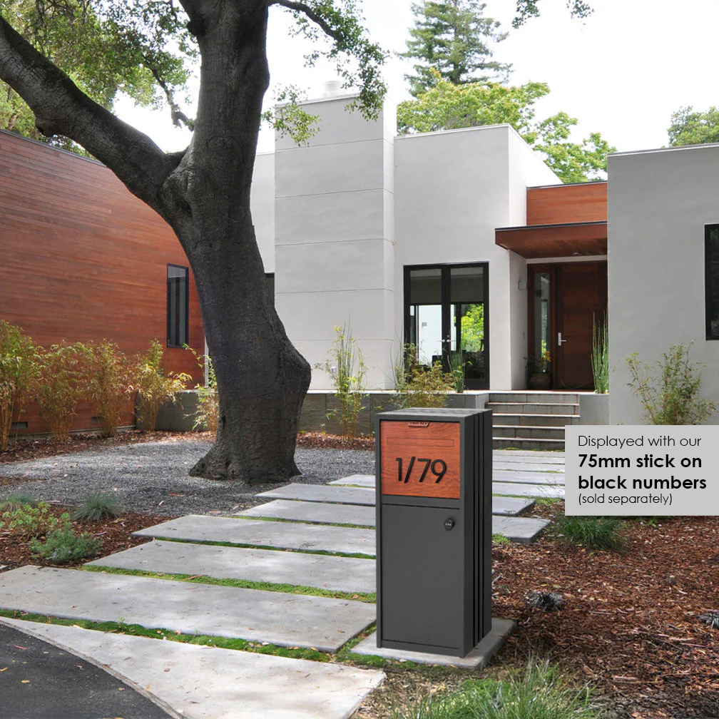 Bondi Parcel Pillar Letterbox - Charcoal - Image 21