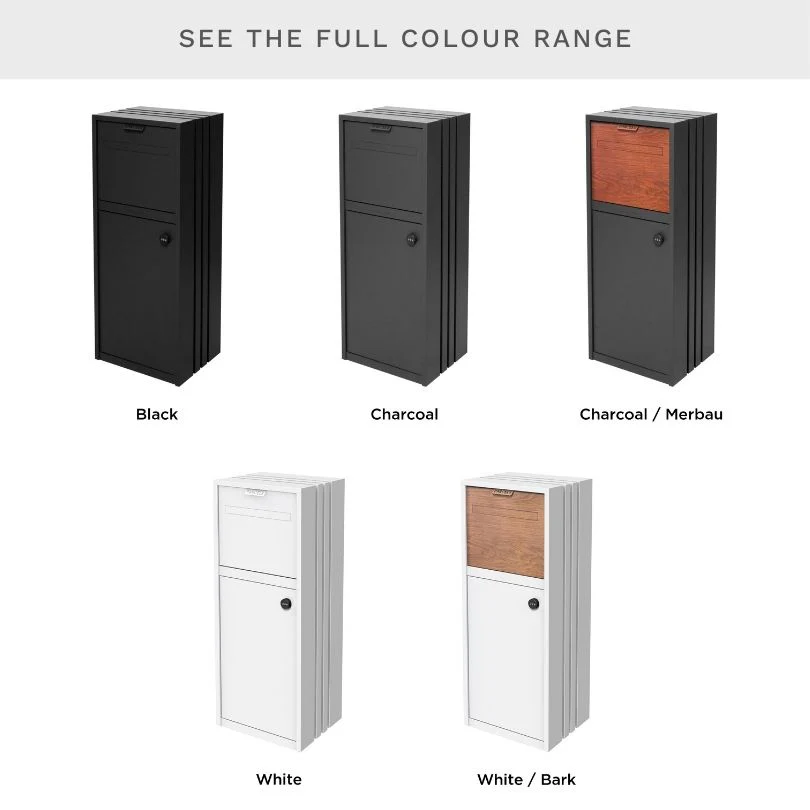 Bondi Parcel Pillar Letterbox - Charcoal - Image 28