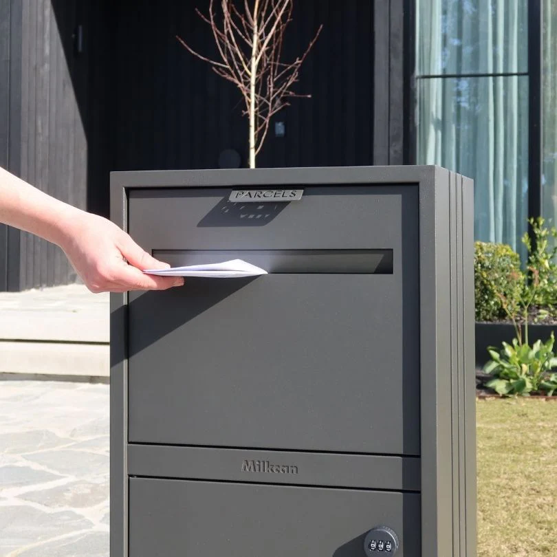 Bondi Parcel Pillar Letterbox - Charcoal - Image 3