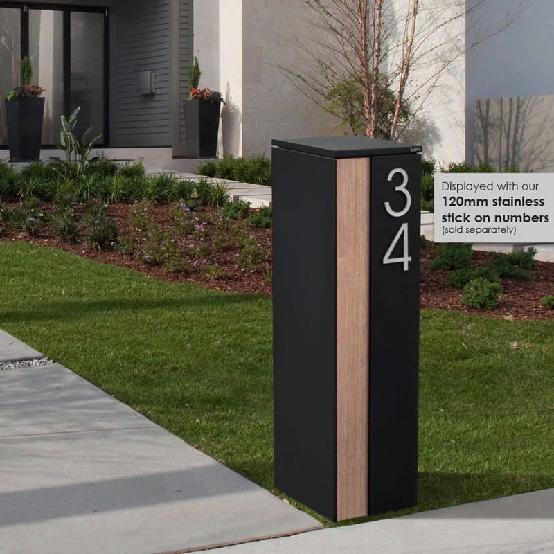 Camden Large Parcel Pillar Letterbox - Black - Image 17