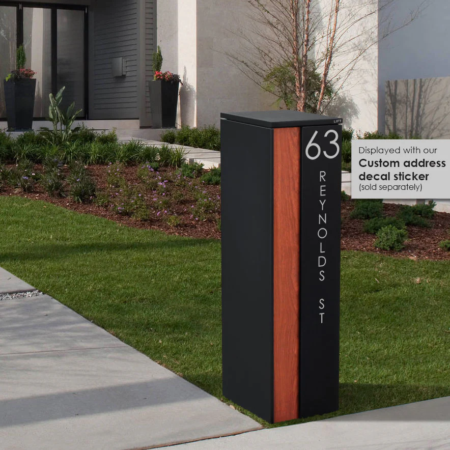 Camden Large Parcel Pillar Letterbox - Black - Image 18