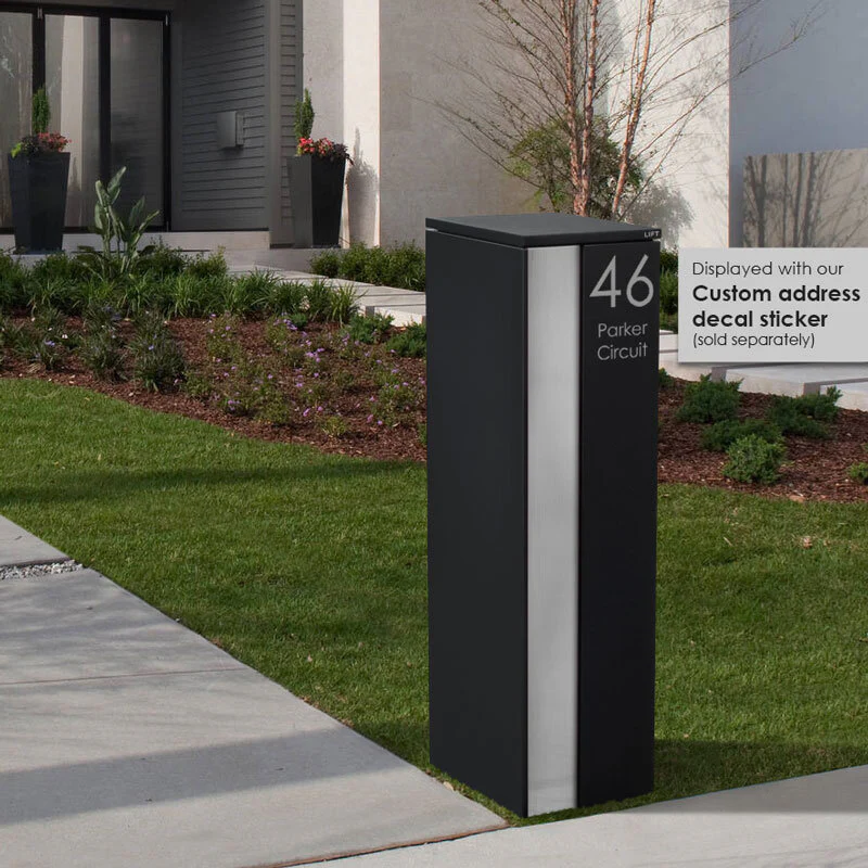 Camden Large Parcel Pillar Letterbox - Black - Image 19