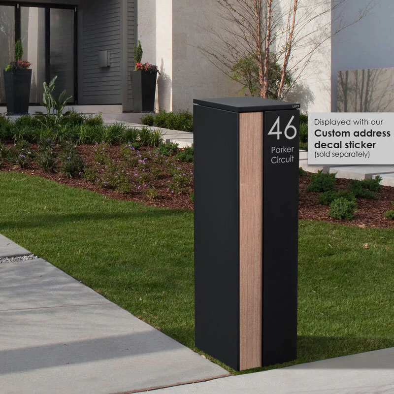 Camden Large Parcel Pillar Letterbox - Black - Image 22