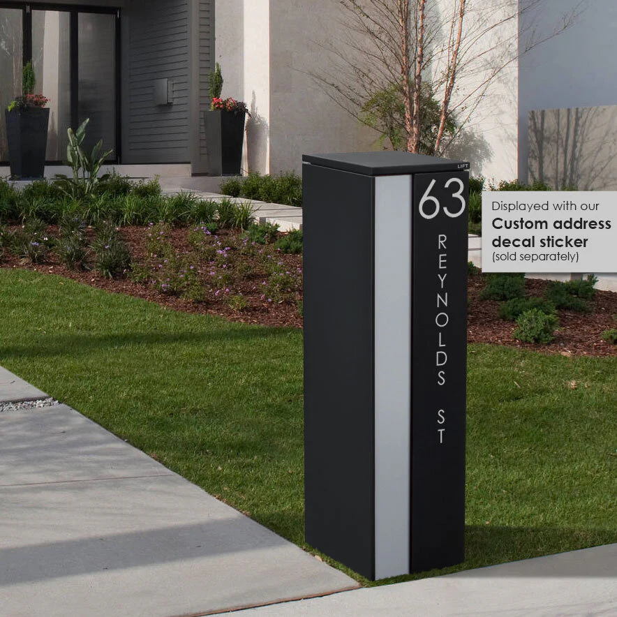 Camden Large Parcel Pillar Letterbox - Black - Image 23