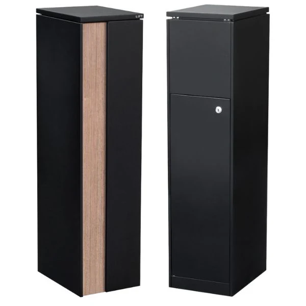 Camden Large Parcel Pillar Letterbox - Black - Image 9