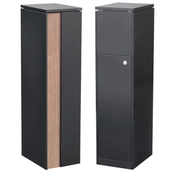 Camden Large Parcel Pillar Letterbox - Charcoal - Image 14