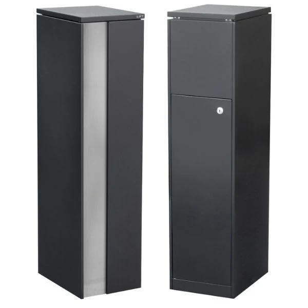 Camden Large Parcel Pillar Letterbox - Charcoal - Image 16