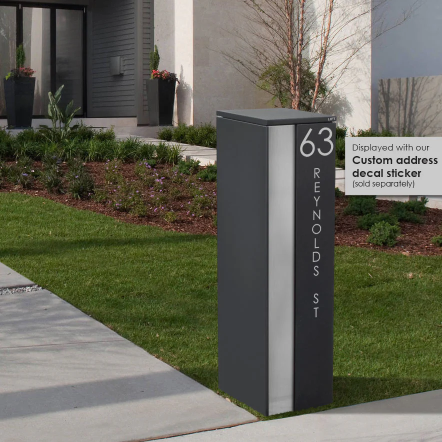 Camden Large Parcel Pillar Letterbox - Charcoal - Image 27