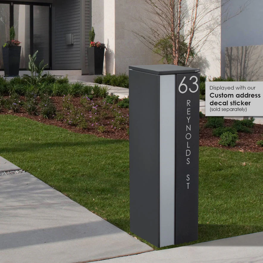 Camden Large Parcel Pillar Letterbox - Charcoal - Image 28