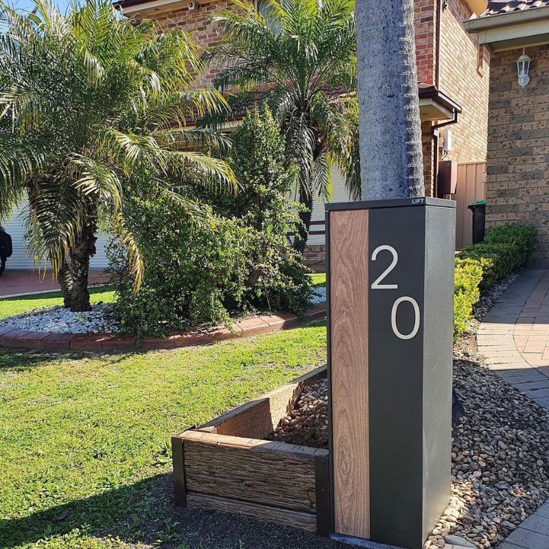 Camden Large Parcel Pillar Letterbox - Charcoal - Image 3