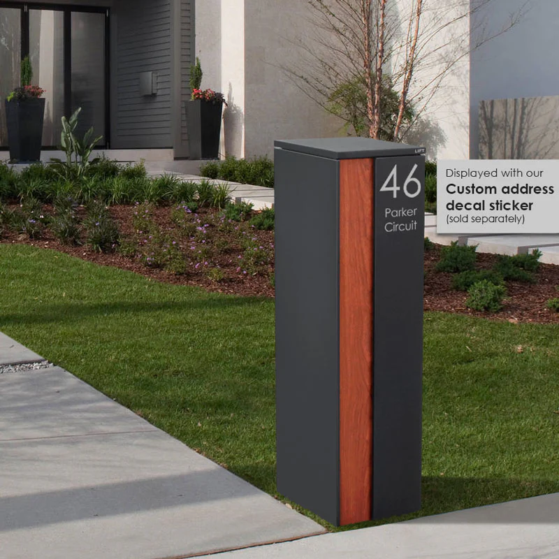 Camden Large Parcel Pillar Letterbox - Charcoal - Image 30