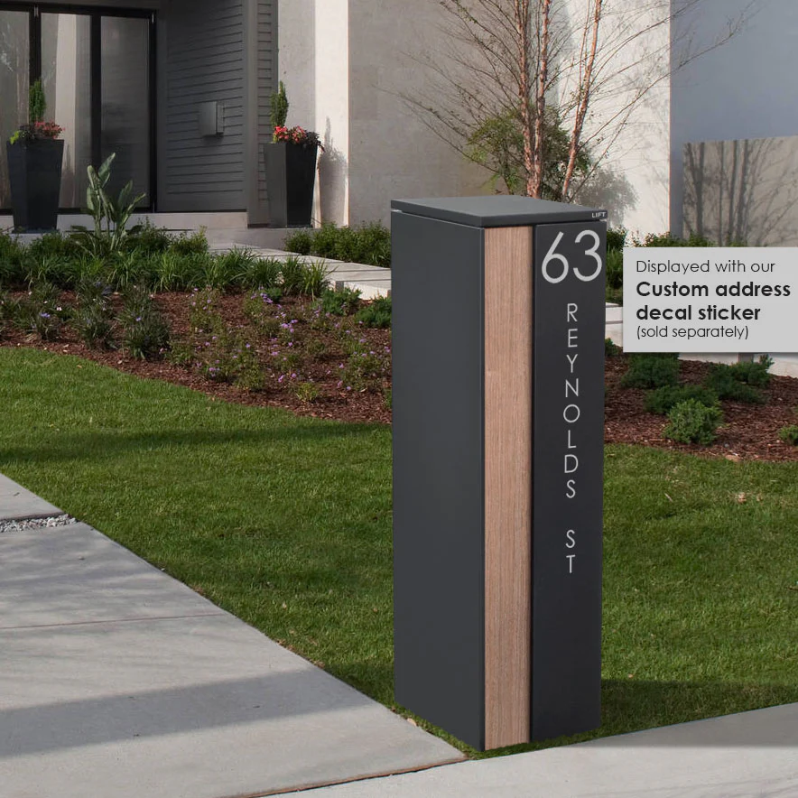 Camden Large Parcel Pillar Letterbox - Charcoal - Image 33