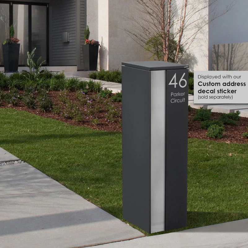 Camden Large Parcel Pillar Letterbox - Charcoal - Image 34
