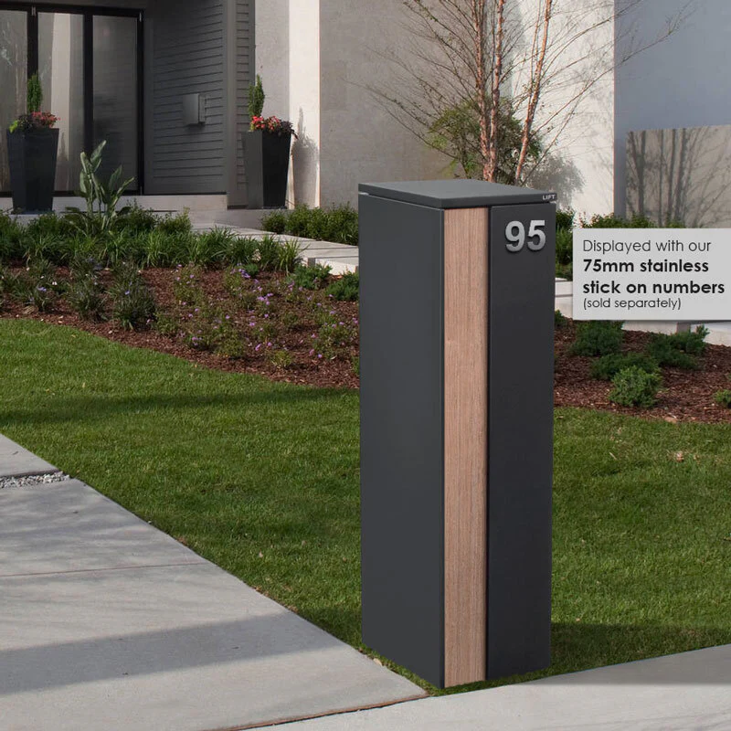 Camden Large Parcel Pillar Letterbox - Charcoal - Image 36