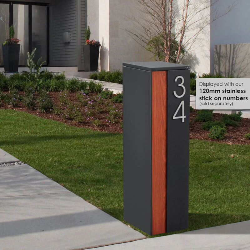 Camden Large Parcel Pillar Letterbox - Charcoal - Image 39